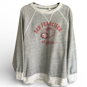 Vintage NFL San Francisco 49ers Graphic Sweatshirt Grey Red Oversized Small